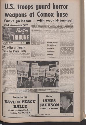   The Pacific Tribune - Friday, May 14, 1965   , page 1