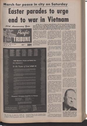   The Pacific Tribune - Thursday, April 15, 1965   , page 1