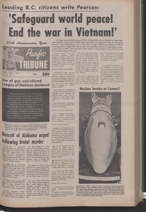   The Pacific Tribune - Friday, April 2, 1965   , page 1