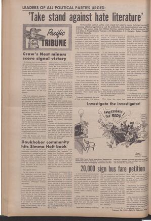   The Pacific Tribune - Friday, February 26, 1965   , page 12