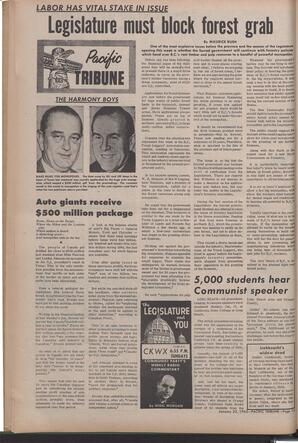   The Pacific Tribune - Friday, January 22, 1965   , page 12
