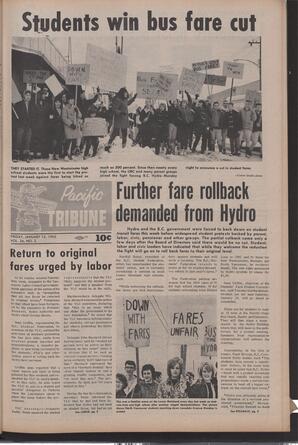   The Pacific Tribune - Friday, January 15, 1965   , page 1