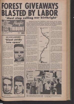   The Pacific Tribune - Friday, October 16, 1964   , page 1