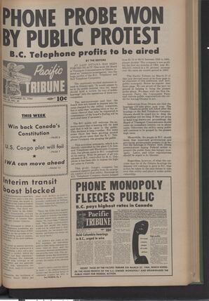   The Pacific Tribune - Friday, September 25, 1964   , page 1
