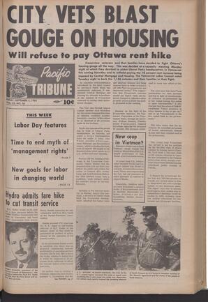   The Pacific Tribune - Friday, September 4, 1964   , page 1