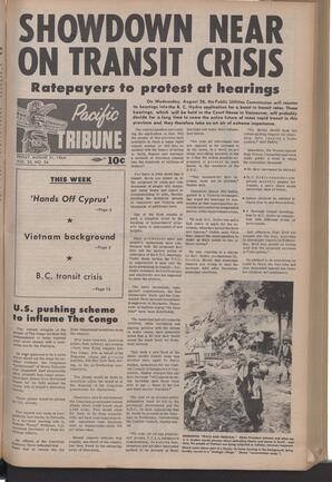   The Pacific Tribune - Friday, August 21, 1964   , page 1