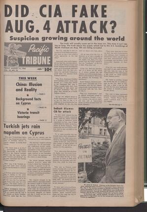   The Pacific Tribune - Friday, August 14, 1964   , page 1