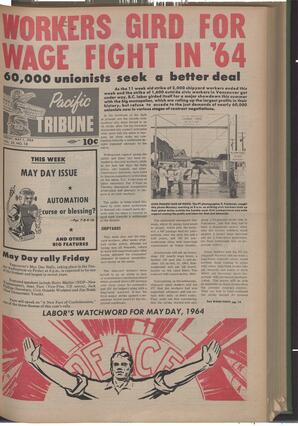   The Pacific Tribune - Friday, May 1, 1964   , page 1