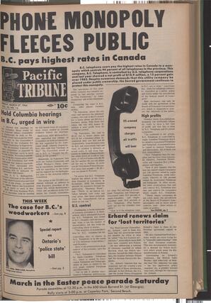   The Pacific Tribune - Friday, March 27, 1964   , page 1