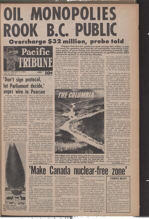   The Pacific Tribune - Friday, January 17, 1964   , page 1