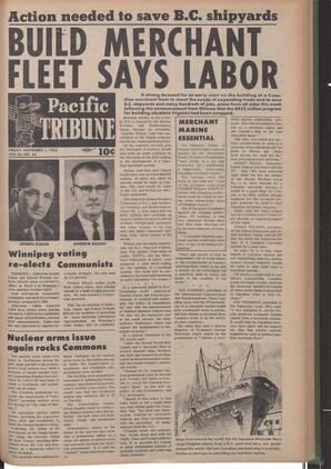   The Pacific Tribune - Friday, November 1, 1963   , page 1