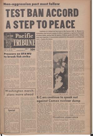   The Pacific Tribune - Friday, July 26, 1963   , page 1
