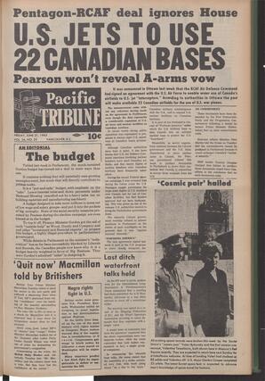   The Pacific Tribune - Friday, June 21, 1963   , page 1