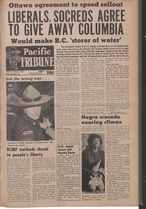   The Pacific Tribune - Friday, June 7, 1963   , page 1