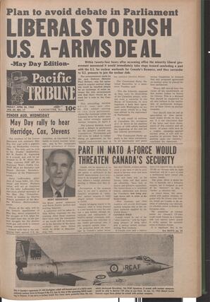   The Pacific Tribune - Friday, April 26, 1963   , page 1