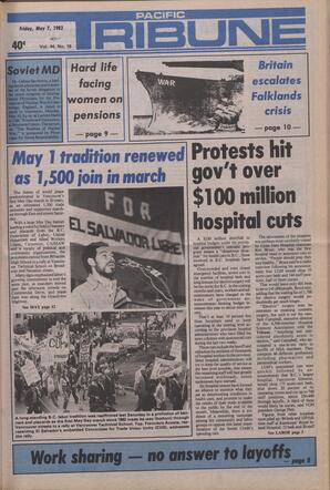   The Pacific Tribune - Friday, May 7, 1982   , page 1