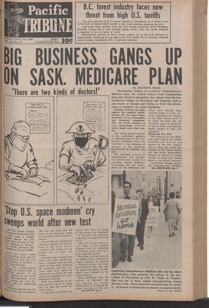   The Pacific Tribune - Friday, July 13, 1962   , page 1