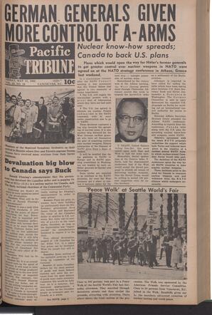   The Pacific Tribune - Friday, May 11, 1962   , page 1