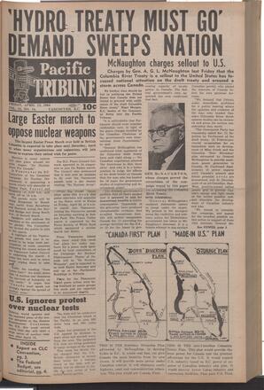   The Pacific Tribune - Friday, April 13, 1962   , page 1