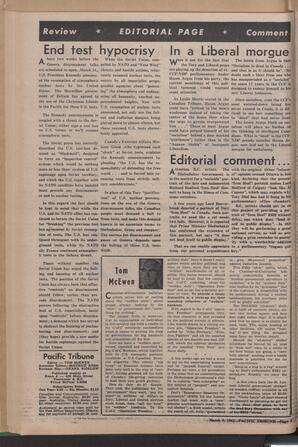   The Pacific Tribune - Friday, March 9, 1962   , page 4