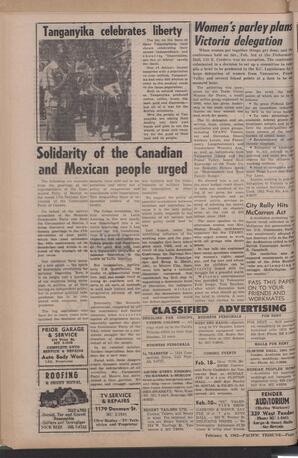   The Pacific Tribune - Friday, February 9, 1962   , page 6