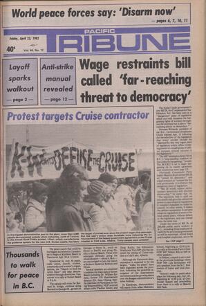   The Pacific Tribune - Friday, April 23, 1982   , page 1