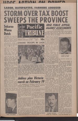   The Pacific Tribune - Friday, January 12, 1962   , page 1