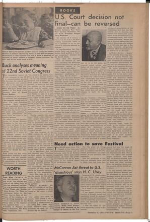   The Pacific Tribune - Friday, December 8, 1961   , page 5