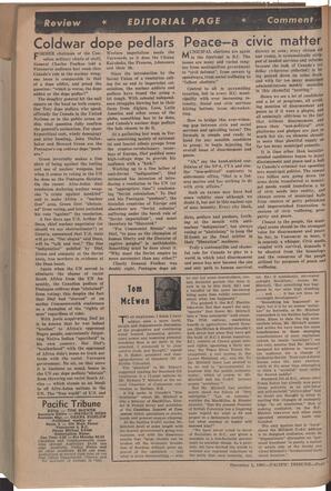   The Pacific Tribune - Friday, December 1, 1961   , page 4