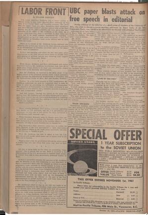   The Pacific Tribune - Friday, October 20, 1961   , page 2