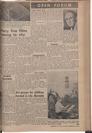   The Pacific Tribune - Friday, September 22, 1961   , page 9