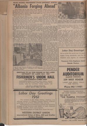   The Pacific Tribune - Friday, September 1, 1961   , page 12
