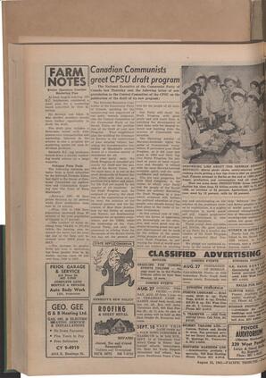  The Pacific Tribune - Friday, August 25, 1961   , page 6