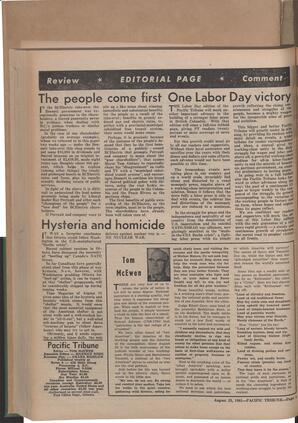   The Pacific Tribune - Friday, August 25, 1961   , page 4