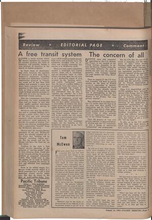   The Pacific Tribune - Friday, August 18, 1961   , page 4