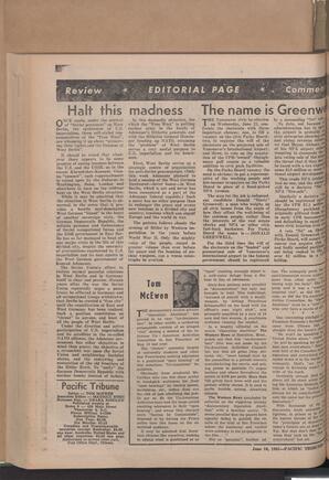   The Pacific Tribune - Friday, June 16, 1961   , page 4