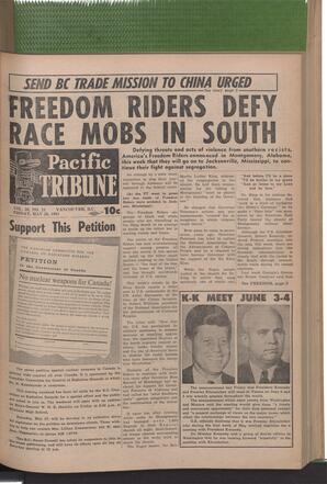   The Pacific Tribune - Friday, May 26, 1961   , page 1