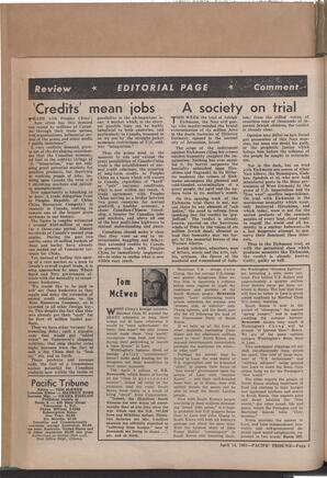   The Pacific Tribune - Friday, April 14, 1961   , page 4