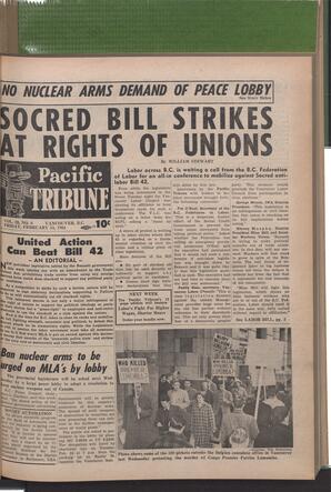   The Pacific Tribune - Friday, February 24, 1961   , page 1