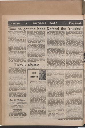   The Pacific Tribune - Friday, February 10, 1961   , page 4
