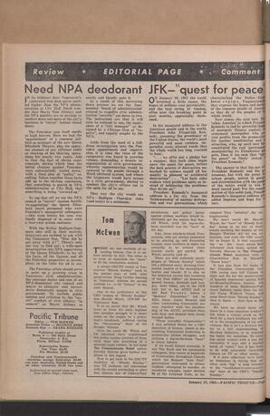   The Pacific Tribune - Friday, January 27, 1961   , page 4