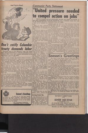   The Pacific Tribune - Friday, December 16, 1960   , page 3