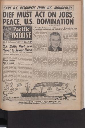   The Pacific Tribune - Friday, November 18, 1960   , page 1