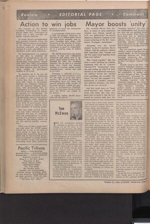   The Pacific Tribune - Friday, October 21, 1960   , page 4
