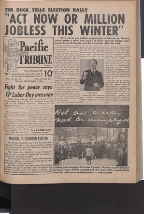   The Pacific Tribune - Friday, September 2, 1960   , page 1