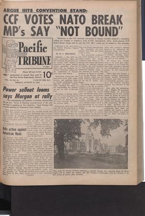   The Pacific Tribune - Friday, August 26, 1960   , page 1
