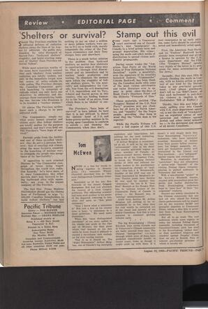   The Pacific Tribune - Friday, August 19, 1960   , page 4