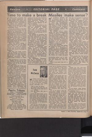   The Pacific Tribune - Friday, August 5, 1960   , page 4