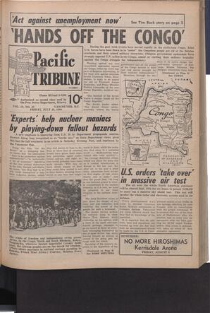   The Pacific Tribune - Friday, July 29, 1960   , page 1