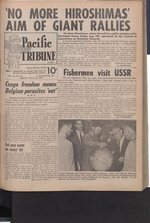   The Pacific Tribune - Friday, July 22, 1960   , page 1